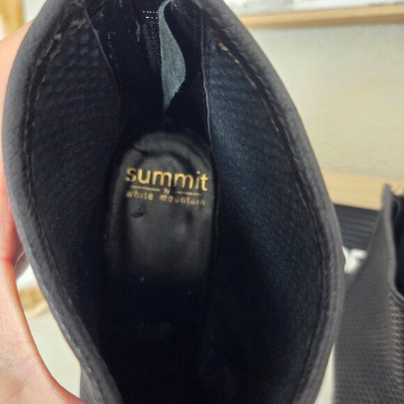 Summit I White Mountain, textured pinhole leather booties black size 38 … - Picture 12 of 15